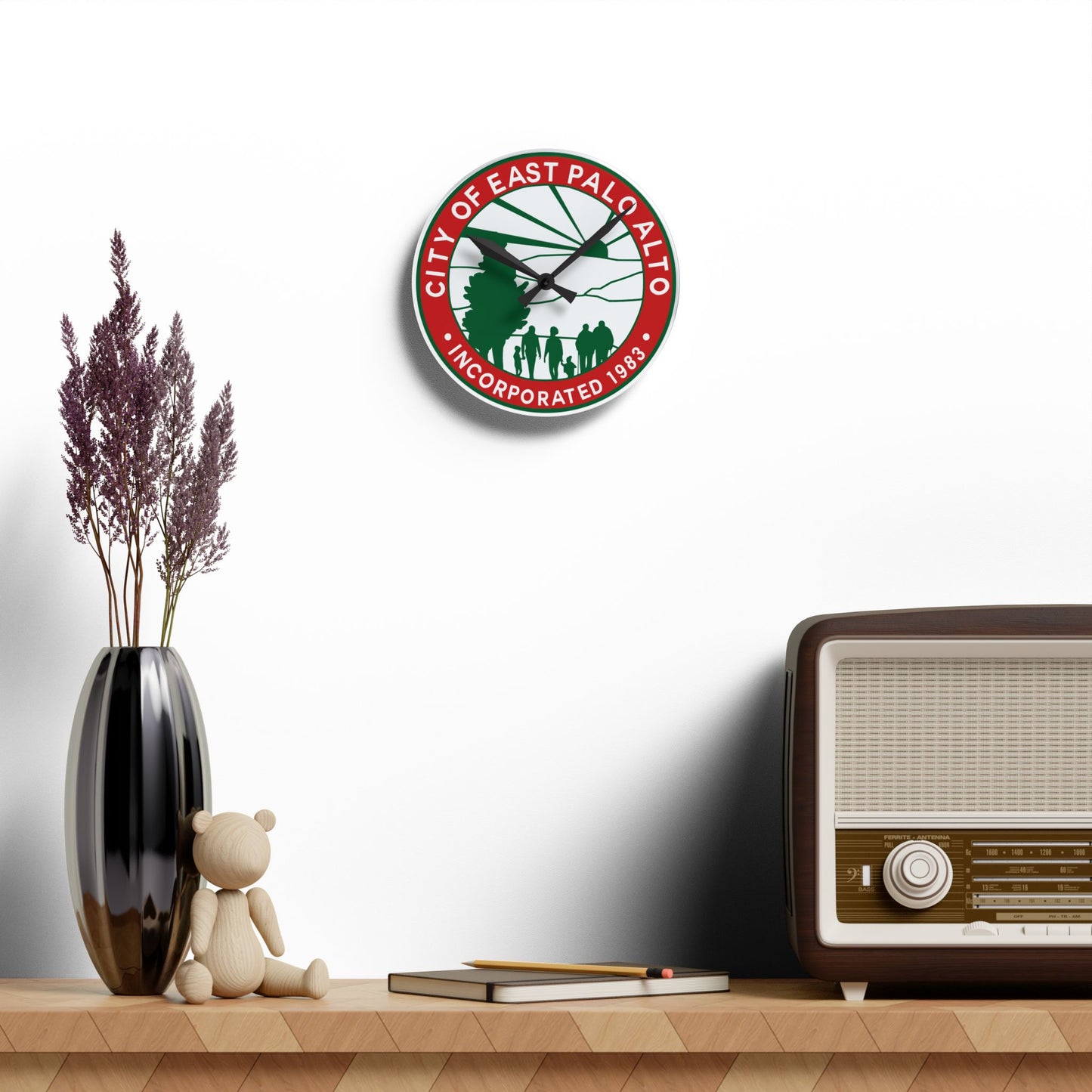 "City Seal" Capsule (Christmas Color-way) Acrylic Wall Clock