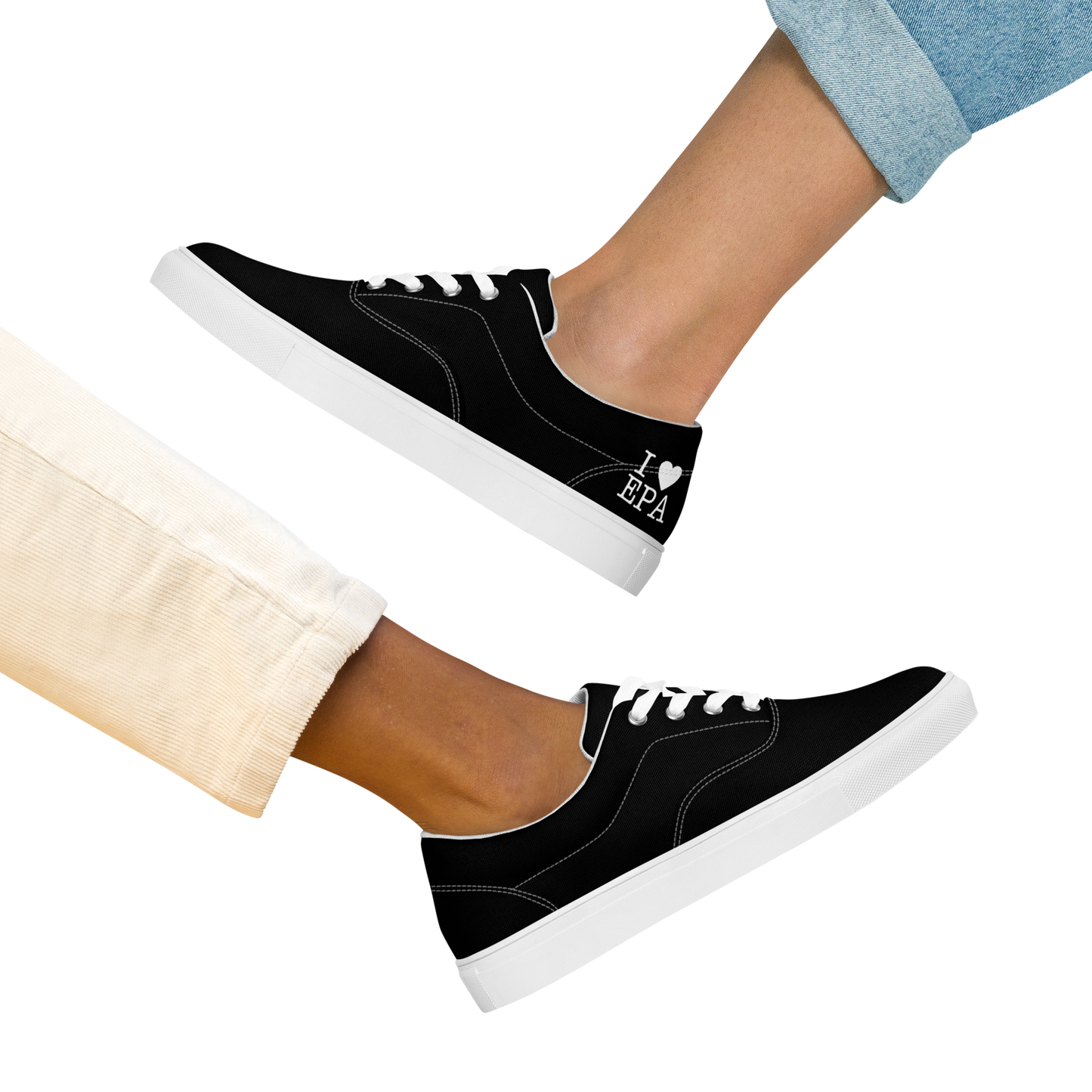2025 - "I Love Epa" Women’s lace-up canvas shoes