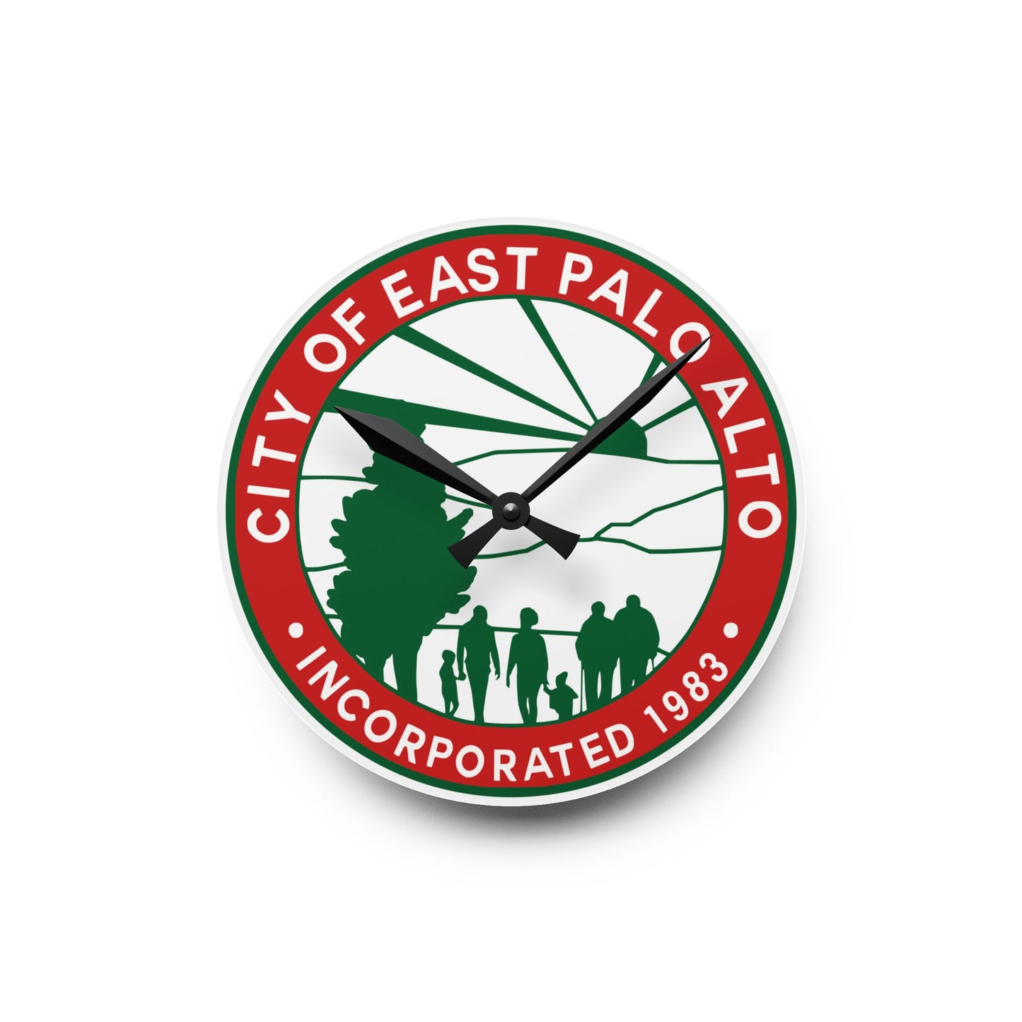 "City Seal" Capsule (Christmas Color-way) Acrylic Wall Clock