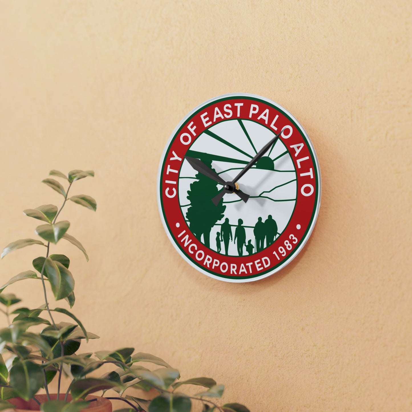 "City Seal" Capsule (Christmas Color-way) Acrylic Wall Clock